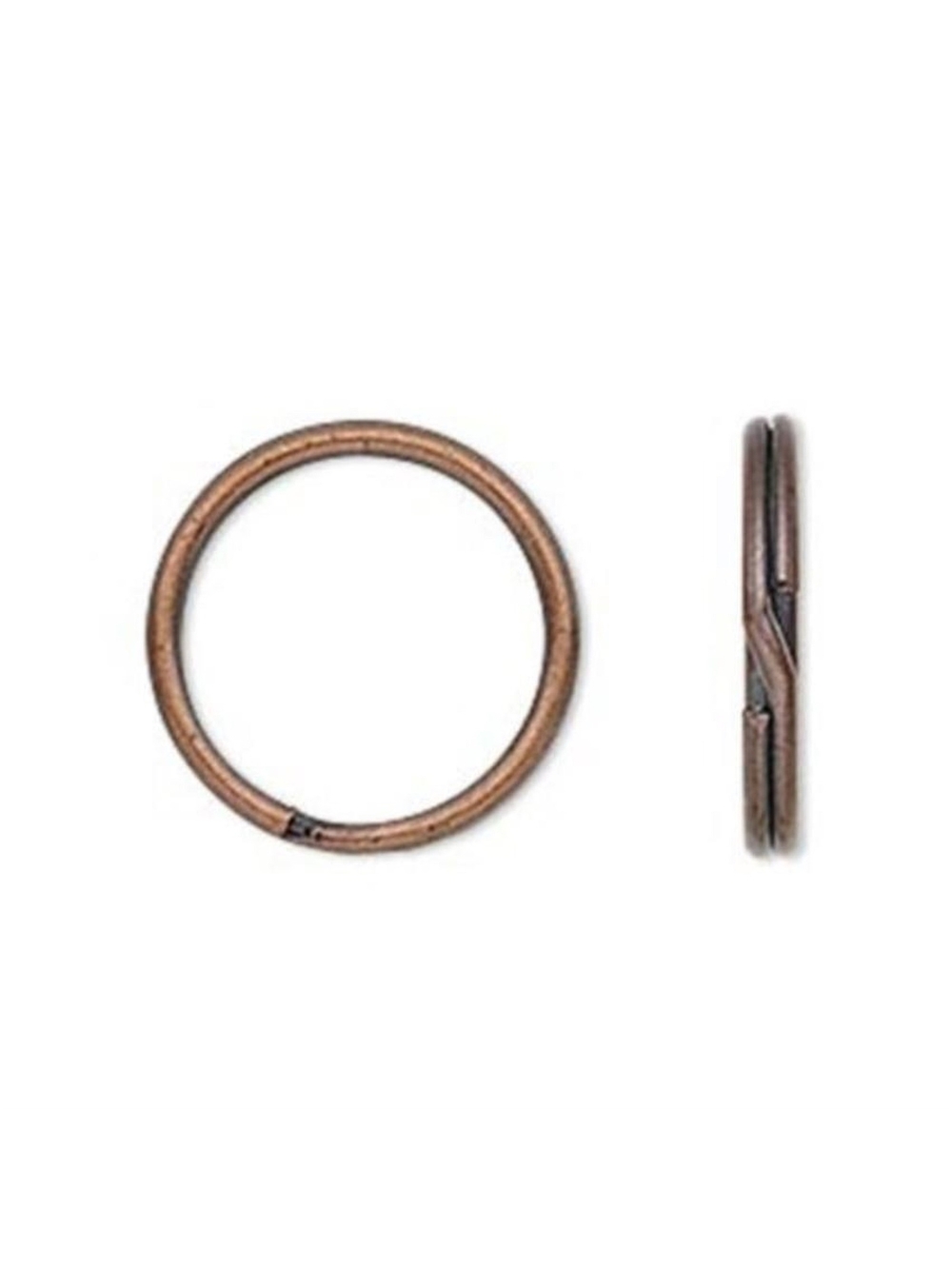 Bulk Steampunk Antiqued Copper 20mm Key Chain Jewelry Split Ring Findings 10 pcs